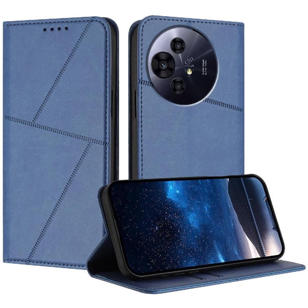 Funda Cartera Magnética para TCL 50 NxtPaper 5G Protección Antichoque con Ranuras Azul
