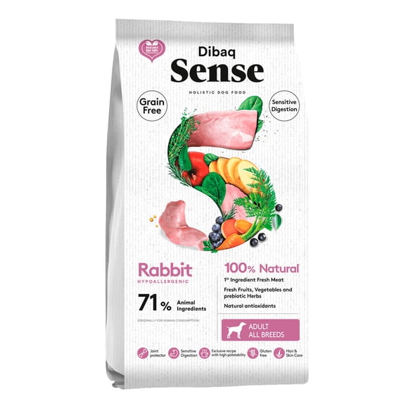 Sense Libre de Granos Conejo 2 kg – Fórmula Monoproteica para Perros con Alergias Alimentarias