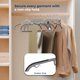 thumbnail image 3 of Perchas de ropa SereneLife, paquete de 50, gris con acolchado de goma, 3 of 7