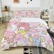 thumbnail image 2 of Cute My Melody Print Bedding Set 3PC 1 Duvet Cover 2 Pillowcases Adult and Children Bedding Set Luxury Bed Comforter Set, 2 of 5