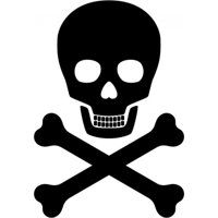 Rienda Libre Graphics - Decomural Skull And Crossbones Pirate Ws-16125