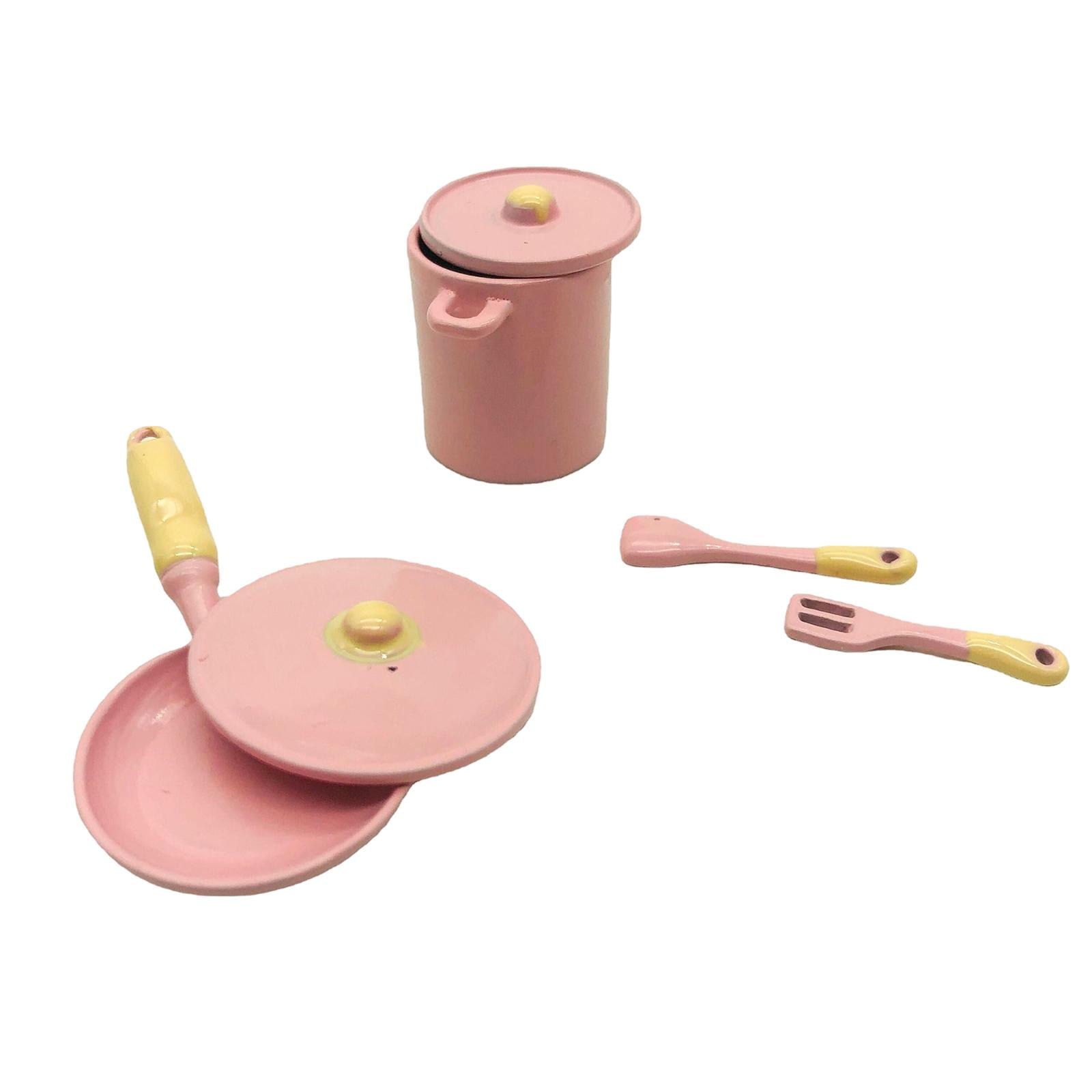 Magideal - Utensilios De Cocina Para 1:12, Mini Muebles De Cocina, Aparato De Cocina, Juego De Cocina Para Niños Unisex, Regalos De Cump Rosado