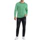 thumbnail image 2 of INSPIRE CHIC Camisetas de Hombre de Manga Larga con Cuello Redondo a Rayas 2XL Verde Blanco, 2 of 6