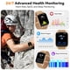 thumbnail image 5 of Smartwatch Kriutefy P66 Gold de 1,85" con llamadas Bluetooth e IPX8, 5 of 7