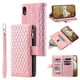 thumbnail image 1 of Premium Leather Flip Phone Case with Zipper Wallet for iPhone 14, 13, 12, 11 Pro Max, X, XS, XR, 8, 7, Plus SE 2020, 2022, 1 of 3