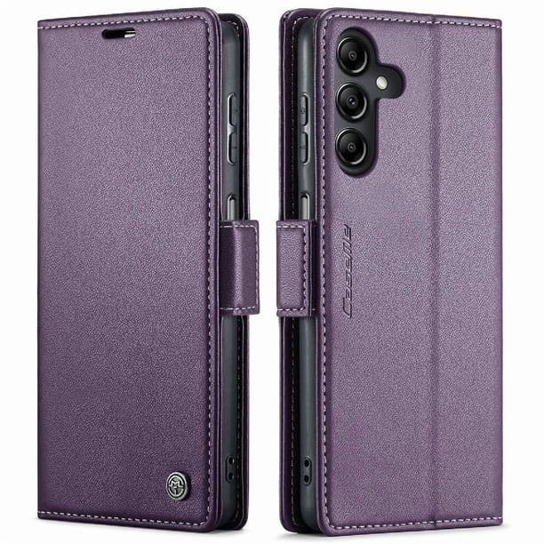 CaseMe tipo cartera Samsung Galaxy A14 4G/5G con cierre magnético, RFID, tarjetero, soporte, carga inalámbrica