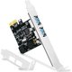 thumbnail image 1 of Tarjeta PCIe FebSmart USB 3.0 de 2 puertos y 5 Gbps, 1 of 3