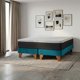 thumbnail image 1 of Cama Europea New Top Colchon Resortes 23 Cm 2 Plazas Base Dividida Tela Velvet Azul Petroleo, 1 of 8