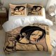 thumbnail image 1 of 3pcs Masako Gothic Punk Style Illustration Theme Print 100% Polyester Bedding Set with Duvet Cover + 2 Pillowcases, 1 of 1