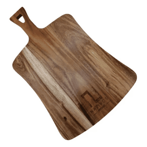 Genérico - Tabla De Picar Rectangular Curva Con Mango Mcb001 Lisa Marrón