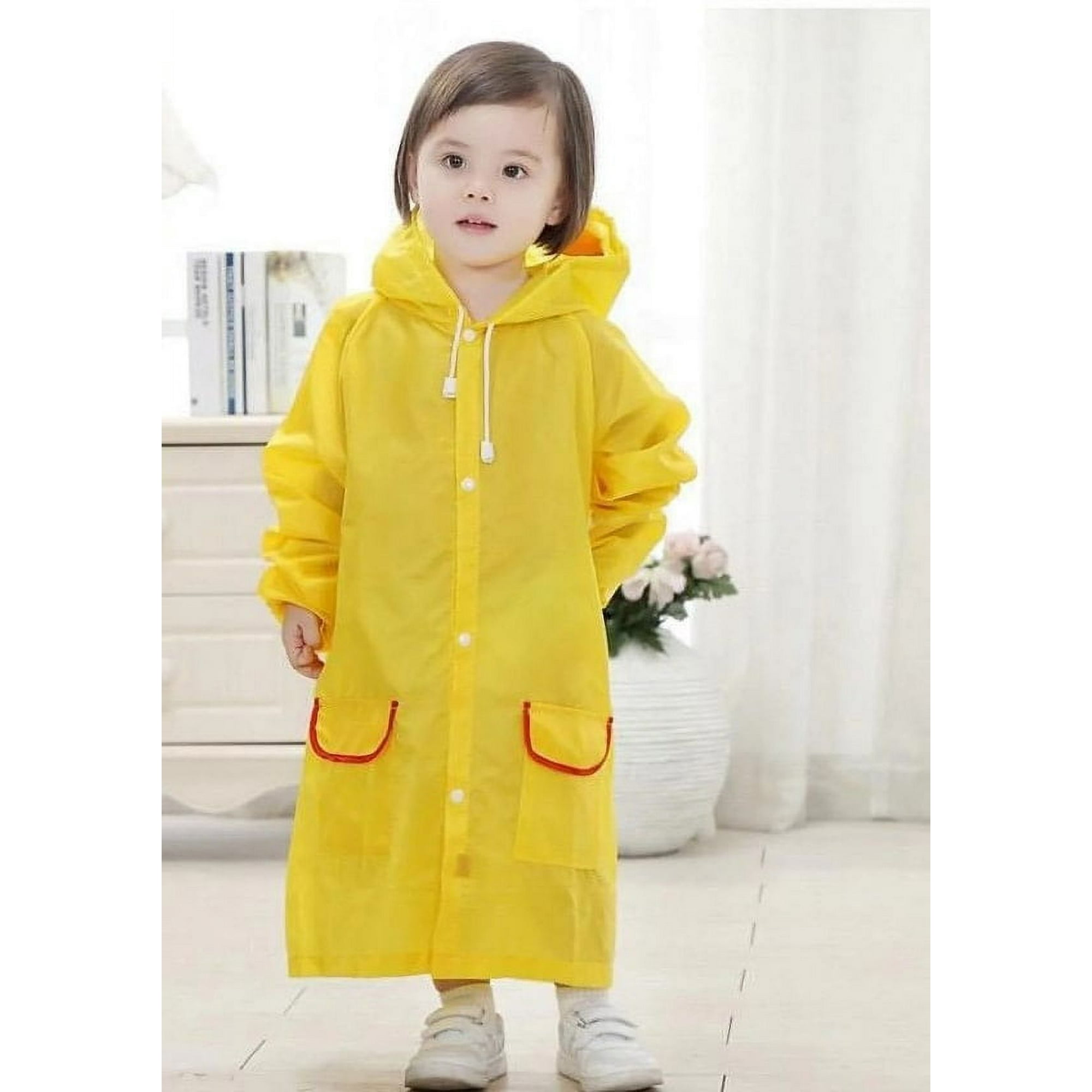 Genérico - Poncho Impermeable Para Niños Amarillo
