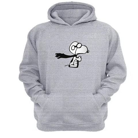 Genérico - Polerón Canguro Snoopy Gris Claro Talla Xs Unisex