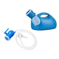 Ioensy - Botella De Orina Para Hombres, Buen Sellado, Recipiente Para Recolección De Orina Para Personas Mayores Tumbadas En Camping, Manguera Azul De 1,6 M