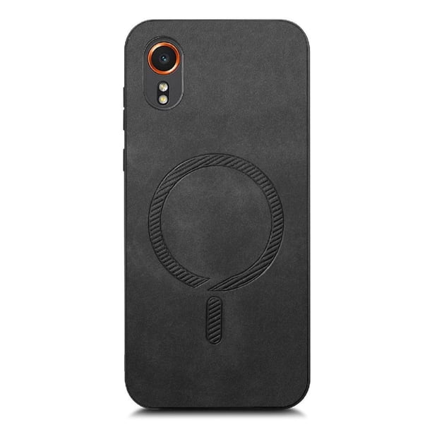 Magnetic Slim Case for Samsung Galaxy Xcover 7 with Camera Guard & Anti-Scratch Back Black