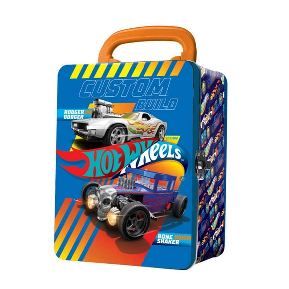Caja metálica Hot Wheels colección para 18 autos - B