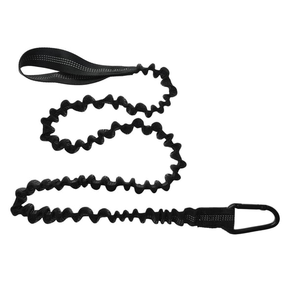 Kayak Paddle Leash Canoe Tether Secure Ajustable Keeper Titular De La Caña De Pescar Negro