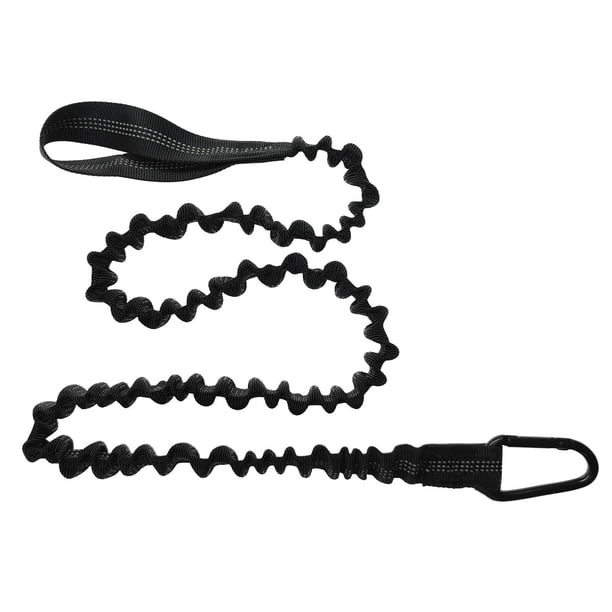 Kayak Paddle Leash Canoe Tether Secure Ajustable Keeper Titular De La Caña De Pescar Negro