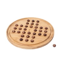 Magideal - Juego De Mesa De Solitario De Madera De 11 Pulgadas De Diámetro, Juego De Cerebro Profesional Duradero