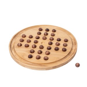 Magideal - Juego De Mesa De Solitario De Madera De 11 Pulgadas De Diámetro, Juego De Cerebro Profesional Duradero