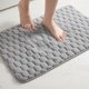 thumbnail image 2 of Alfombra de baño de lujo REGALWOVEN - Alfombra de baño de microfibra ultra suave y absorbente, antideslizante, lavable a máquina, alfombra de ducha peluda gris 32" x 20", 2 of 6