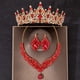 thumbnail image 1 of 3pcs Elegant Crystal Bridal Jewelry Set - Rhinestone Tiara Crown, Necklace, and Earrings - Perfect for Weddings and Special Occasions, 1 of 5