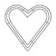 thumbnail image 1 of Marco De Corona En Forma De Corazón, Anillos De Guirnalda De Metal Para Fiesta De Ceremonia De Aniversario, Negro, 25cm, 1 of 2