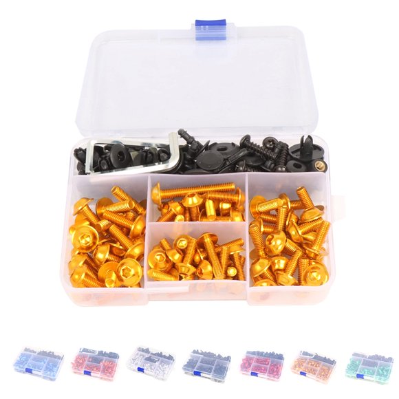 Kit de Tornillos COBIKE 195 Piezas M5 M6 para Motocicleta