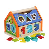 Magideal - Casa Ocupada Centro De Actividades Forma Clasificador De Color Juguetes Aprendizaje Temprano Juego De Matemáticas Montessori Juguetes Preescolares