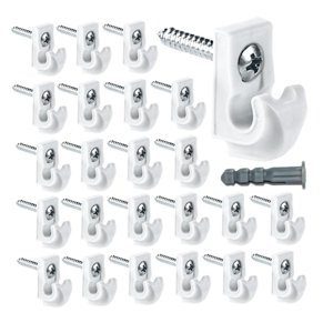 Magideal - 24 Piezas De Soportes Para Estantes De Armario, Clips Resistentes Para Estantes, Tubos De Expansión Incluidos, Clips De Bucle Para Estantes De Alambre