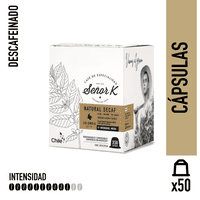 Café Señor K - Cápsulas Espresso Descafeinado Colombia Señor K 50 Unidades