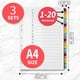 thumbnail image 2 of Separadores de carpeta A4 The Paper Shop – Pack de 3 (60 pestañas), 2 of 7