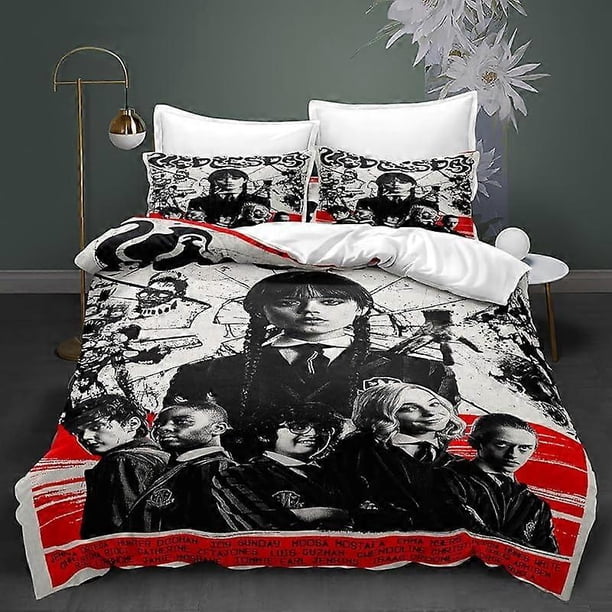 Wednesday Bedding Se Printed Lightweight3 Piece Comforter Se, Cover and Pillow ams for Boys Gir