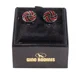 thumbnail image 1 of Cubre Botón Gino Rodinis Esmaltado Negro Rojo TB014, 1 of 3