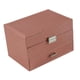 thumbnail image 2 of Caja de joyería Caja de almacenamiento de joyas Caja organizadora de joyas portátil elegante para mujeres Niñas Viajes Día de San Valentín Cumpleaños, 2 of 5