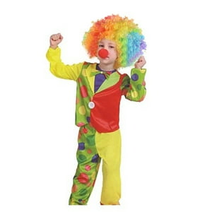 Tododisfraceschile - Disfraz Payaso Con Peluca Y Nariz 7-9 Años
