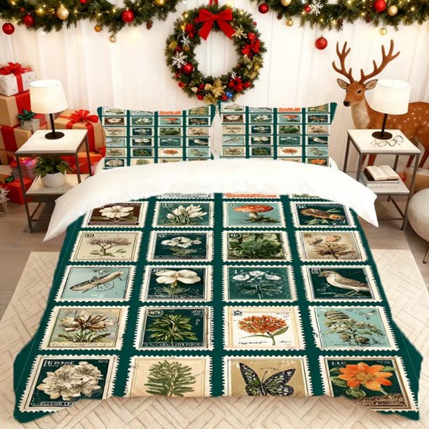 with a Natural Theme Featuring Printed Duvet Cover Set This Soft Duvet Cover Comes with Two Pillowcases Made from Skin-Friendly And Breathable Material Suitable