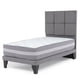 thumbnail image 2 of Cama Europea Valencia P + Respaldo Atenas 1 PL Felpa Gris Medio, 2 of 6