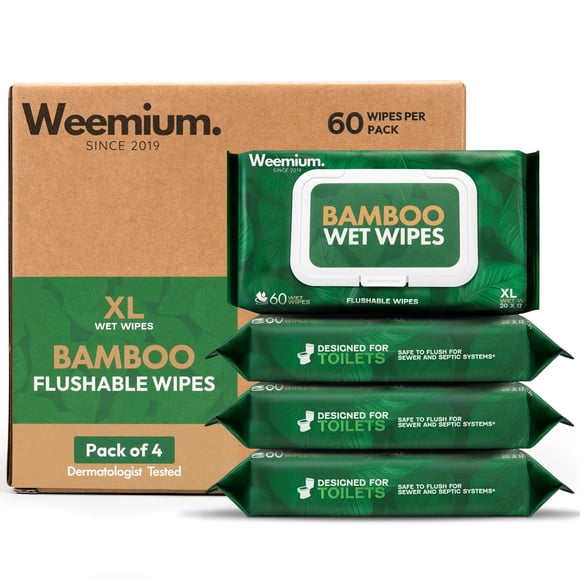 Toallitas De Bambú Desechables Por El Inodoro Pack De 4 240 Unidades