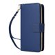 thumbnail image 1 of Funda Cartera con Cremallera y Correa para iPhone 14 Pro Soporte y Tarjetero Azul, 1 of 6