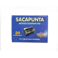 Proarte - Sacapuntas Metalico Cuadrado 050 Caja 20 Unidades