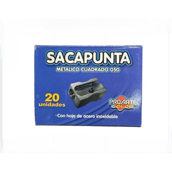 Sacapuntas Metalico Cuadrado 050 Caja 20 Unidades
