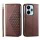 thumbnail image 4 of Funda Flip FOXDOCK para Xiaomi POCO M6 Pro 4G , Estilo Billetera con Diseño Rombo, Correa de Mano y Soporte, Uso Diario, 4 of 5
