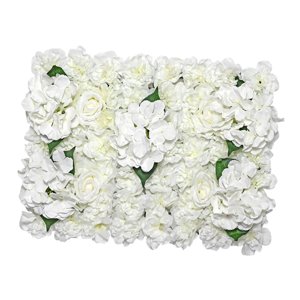 Magideal - Fondo De Fotografía Con Panel Floral De Rosas, Telón De Fondo De Rosas Creativo Y Versátil, Panel De Flores Artificiales Para El Patio Del Lugar De La Blanco
