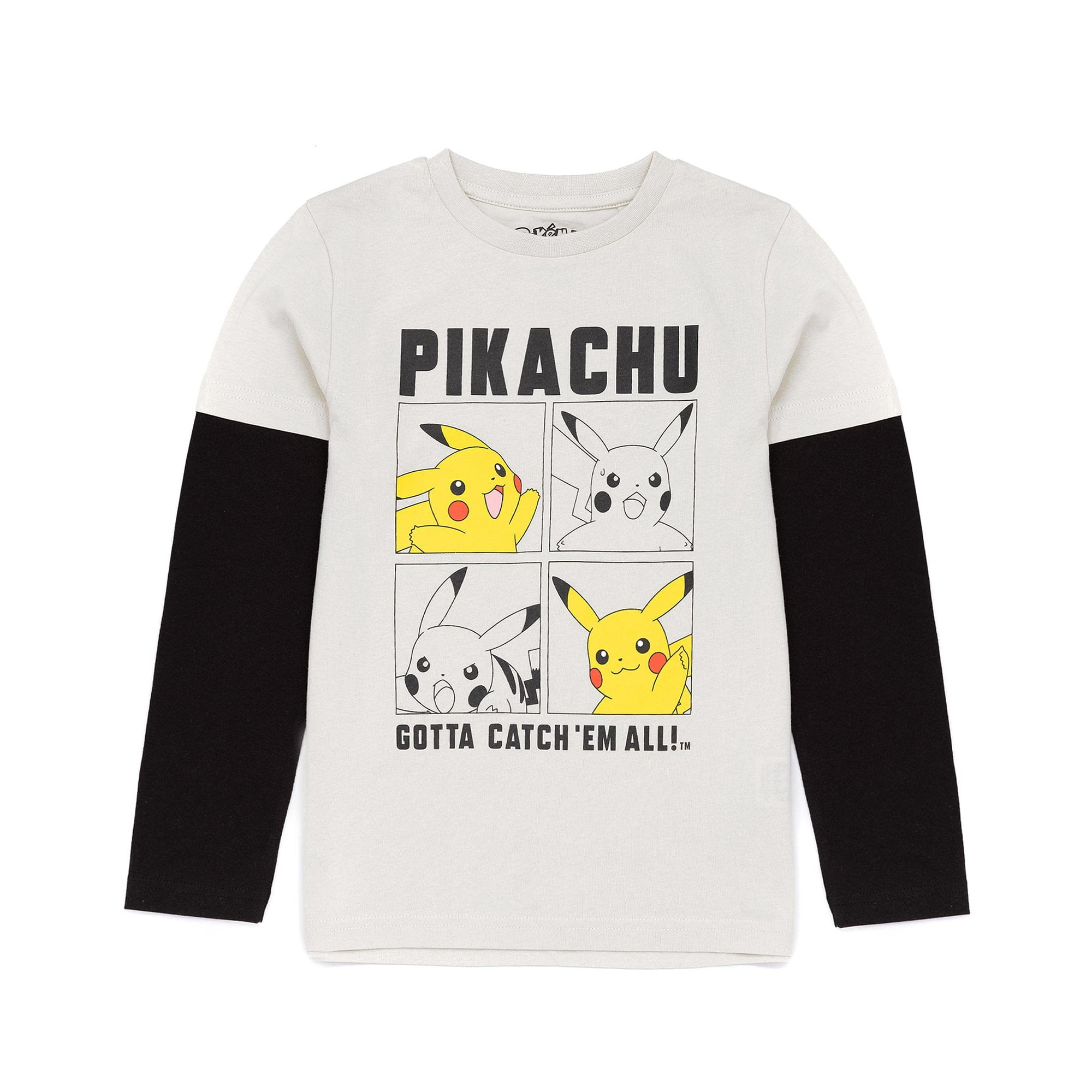 Camiseta Pokémon Para Niños, Ropa De Skater, Color Gris, De Pikachu, 11-12 Años