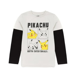 Camiseta Pokémon Para Niños, Ropa De Skater, Color Gris, De Pikachu, 11-12 Años