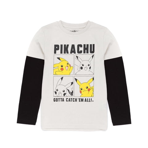 Camiseta Pokémon Para Niños, Ropa De Skater, Color Gris, De Pikachu, 11-12 Años