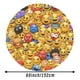 thumbnail image 5 of Emoji Mantel Redondo con Estampado Icónico de Temática, Se Adapta a la Mayoría de Mesas, Fácil de Cuidar, Regalo Perfecto para Aficionados, Amigos y Familia.152cm, 5 of 5