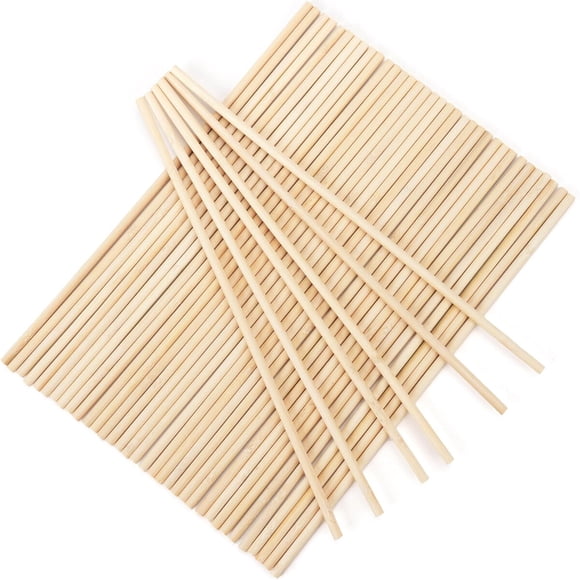 50 varillas de madera para manualidades, 14 × 12 pulgadas