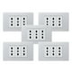 thumbnail image 1 of Pack 5 Tomacorriente Triple Metálico 16a - Gris Blanco, 1 of 3