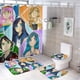 thumbnail image 1 of Funneh Krew-theme 4-Piece Shower Curtain Set with Rugs, Waterproof Bathroom Decor Set Includes Bath Mat, U-Shaped Rug, Toilet Lid Cover and Curtain with Hooks, 1 of 6